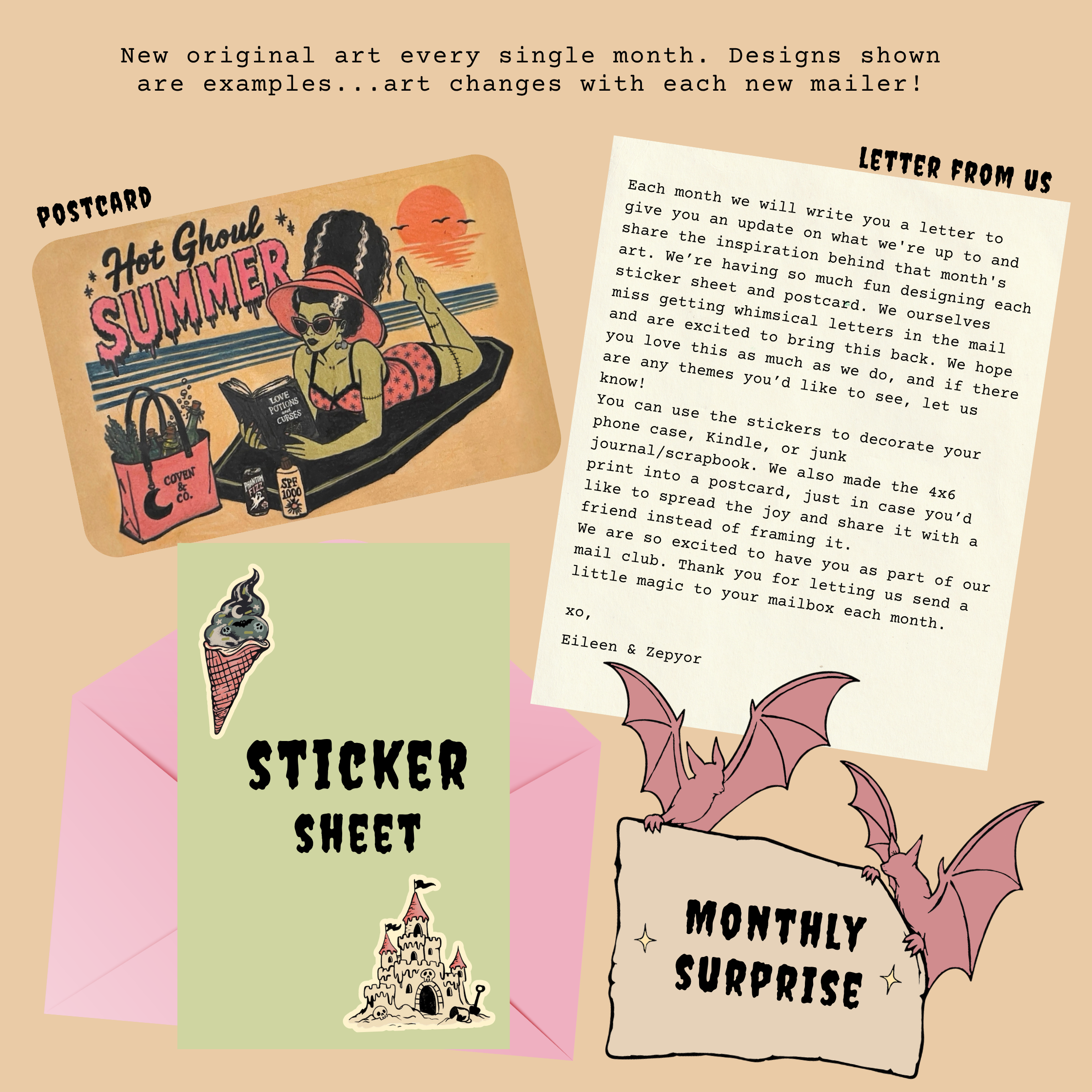 Sticker & Print Club: July Mailer