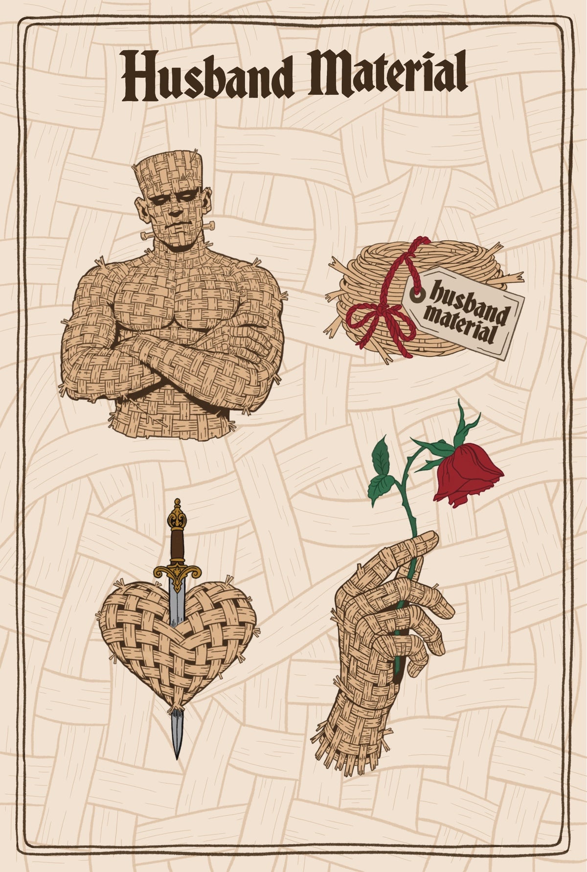 Husband Material Sticker Sheet